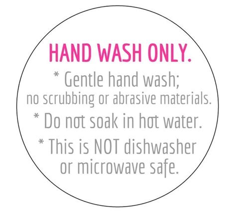 Hand Wash Only Tags Printable